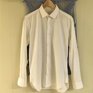 Ted Baker Dress Shirt. White. 15.5 x 34/35. Slim Fit